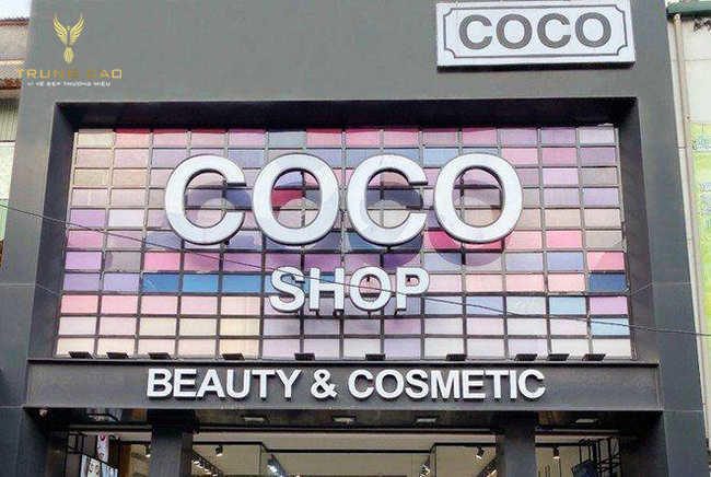 Mẫu bảng hiệu shop mỹ phẩm đẹp