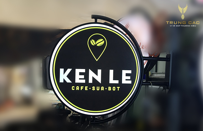 Làm hộp đèn mica hút nổi quán cafe đẹp