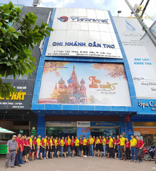 Mẫu bảng hiệu quảng cáo Công Ty Du Lịch & Phòng Vé May Bay Đẹp