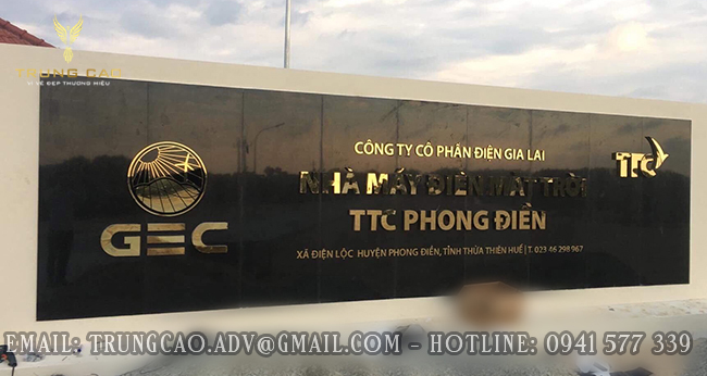 làm bảng hiệu quảng cáo Chữ Inox Vàng Đẹp