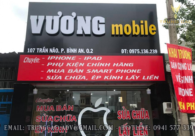 Mẫu biển quảng cáo cửa hàng điện thoại đẹp,