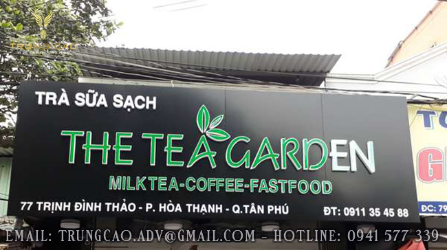 làm biển hiệu quán trà sữa đẹp