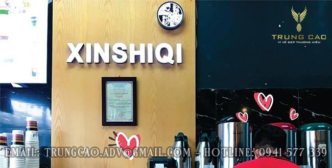 làm biển hiệu quán trà sữa đẹp