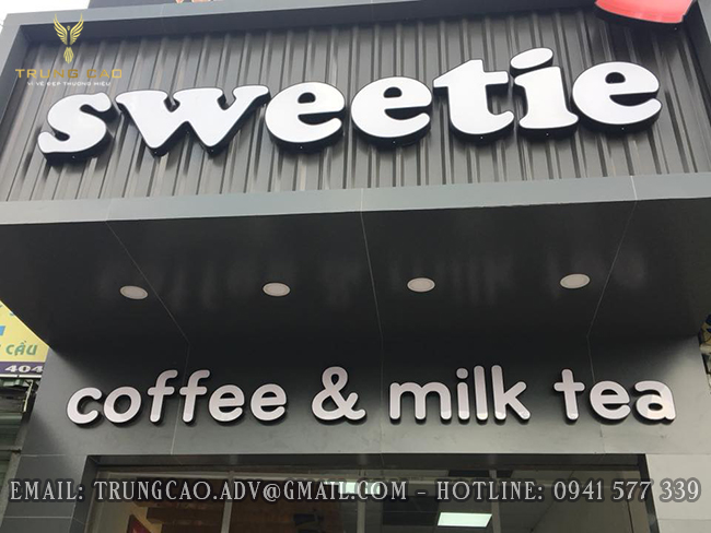 làm biển hiệu quán trà sữa đẹp