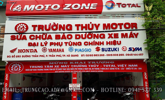mẫu biển hiệu sửa xe máy rẻ đẹp