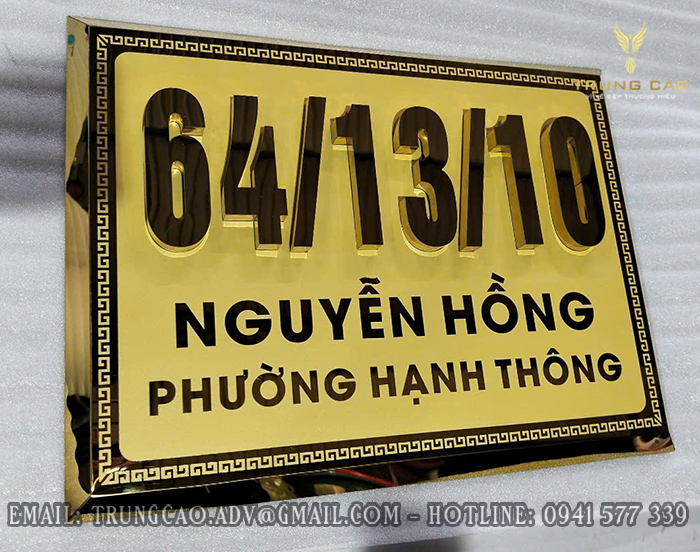 mẫu bảng số nhà, bảng inox ăn mòn đẹp nhất 2026