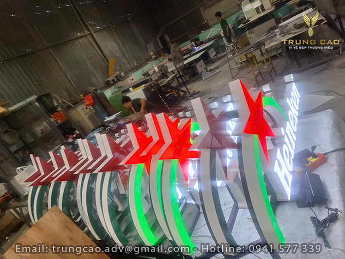 xưởng gia công bảng hiệu quảng cáo Heineken tại tp.hcm