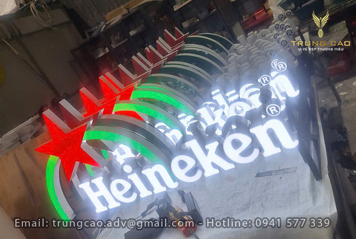 xưởng gia công bảng hiệu quảng cáo Heineken tại tp.hcm