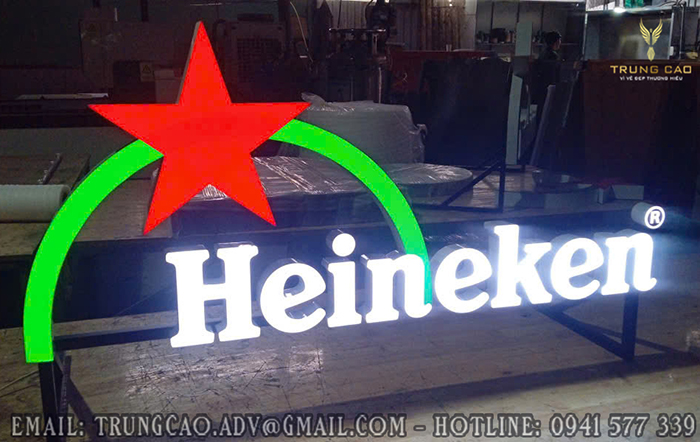 xưởng gia công bảng hiệu quảng cáo Heineken tại tp.hcm